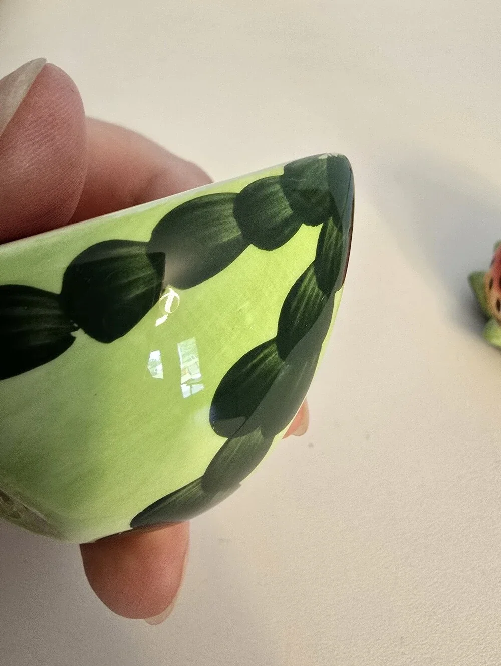 Ceramic Watermelon Strawberry Salt and Pepper Shaker Set Stiil Have Plugs